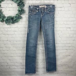 LAGUNA BEACH JEAN CO. Fleur de Lis Details Wide Stitch Detail size 27